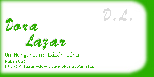 dora lazar business card